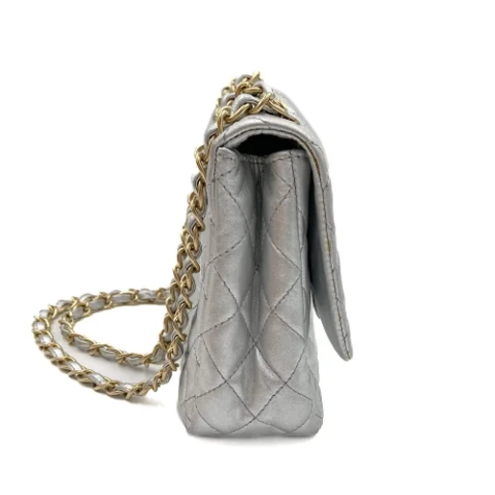 Chanel Vintage Pre-owned Leather chanel-bags Gray Dames