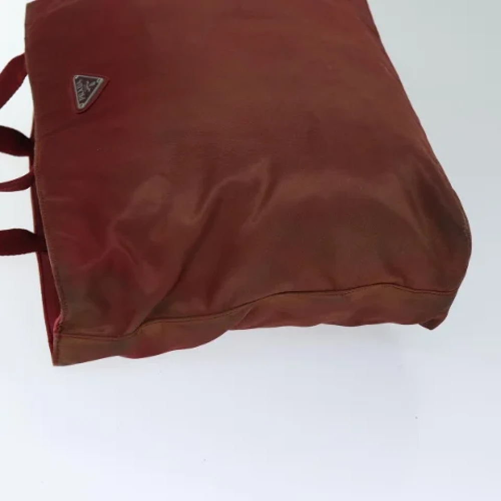 Prada Vintage Pre-owned Nylon handbags Red Dames