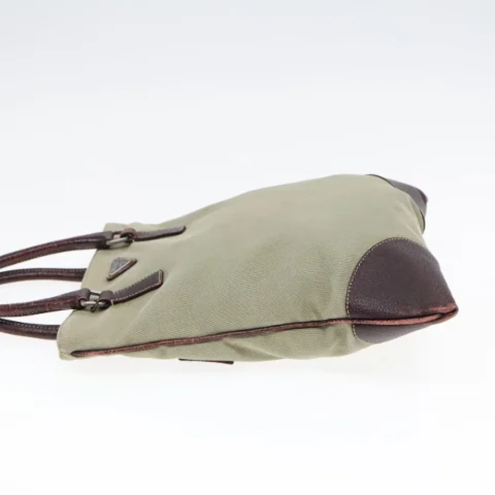 Prada Vintage Pre-owned Canvas handbags Green Dames