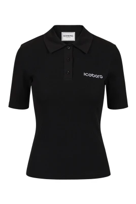 Slim Ribbstickad Jersey Pikétröja