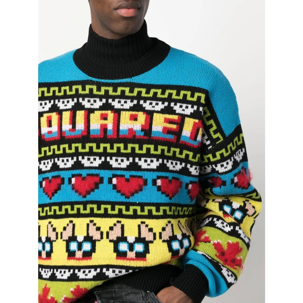 Dsquared2 Round-neck Knitwear Multicolor Heren