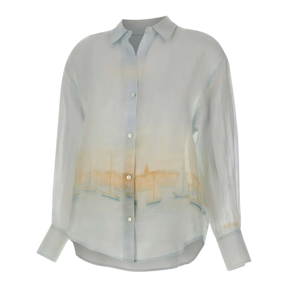 Mc2 Saint Barth Blue Cristal Shirt - Female - Shirts - Xs - Blouses & Shirts