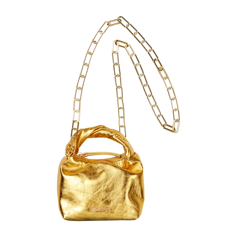Stine Goya Yellow Gold Micro Hobo Bag - Female - Mini Bags - One Size - Bags