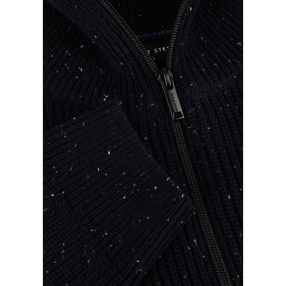 Saint Steve Klassieke Navy Trui voor Mannen Blue Heren