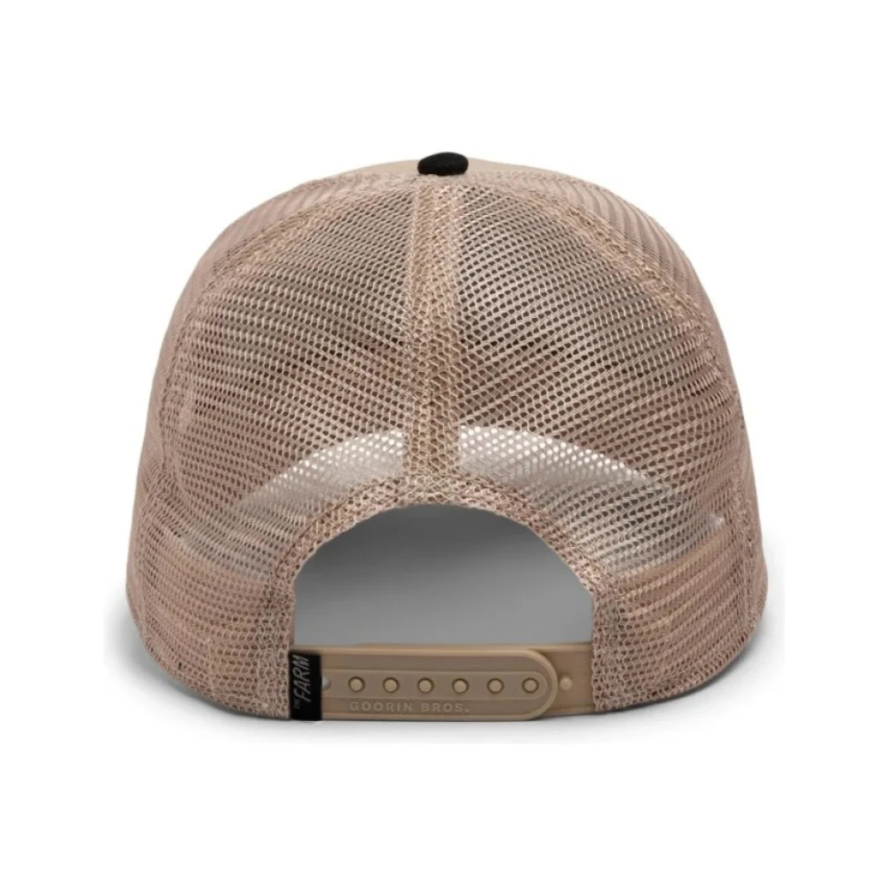 Goorin Bros Luipaardprint Truckerpet Beige Heren