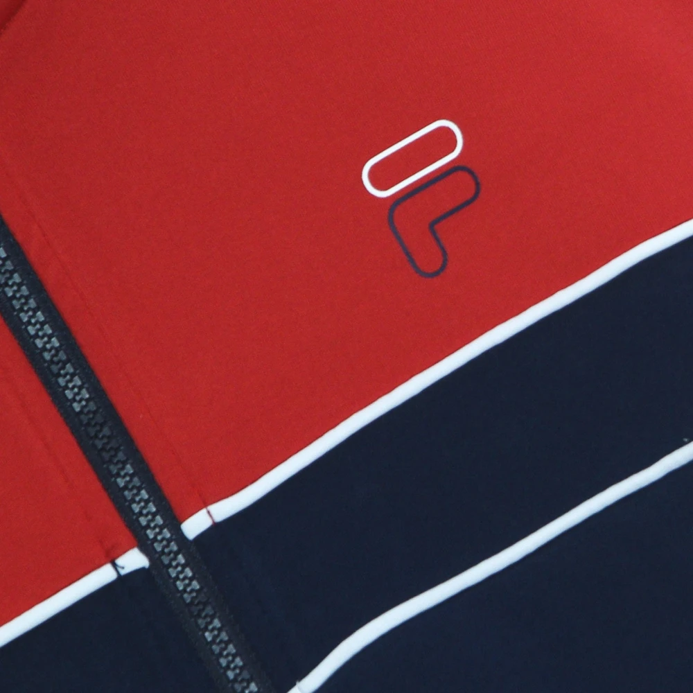 Fila Track Jacket Zwart Rood Stijlvol Comfortabel Black Heren