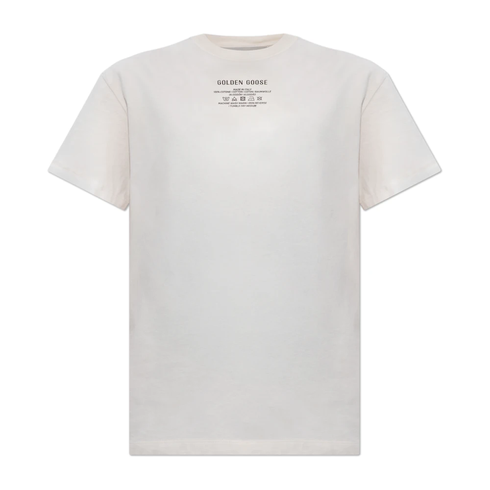 Golden Goose T-shirt met print White Dames