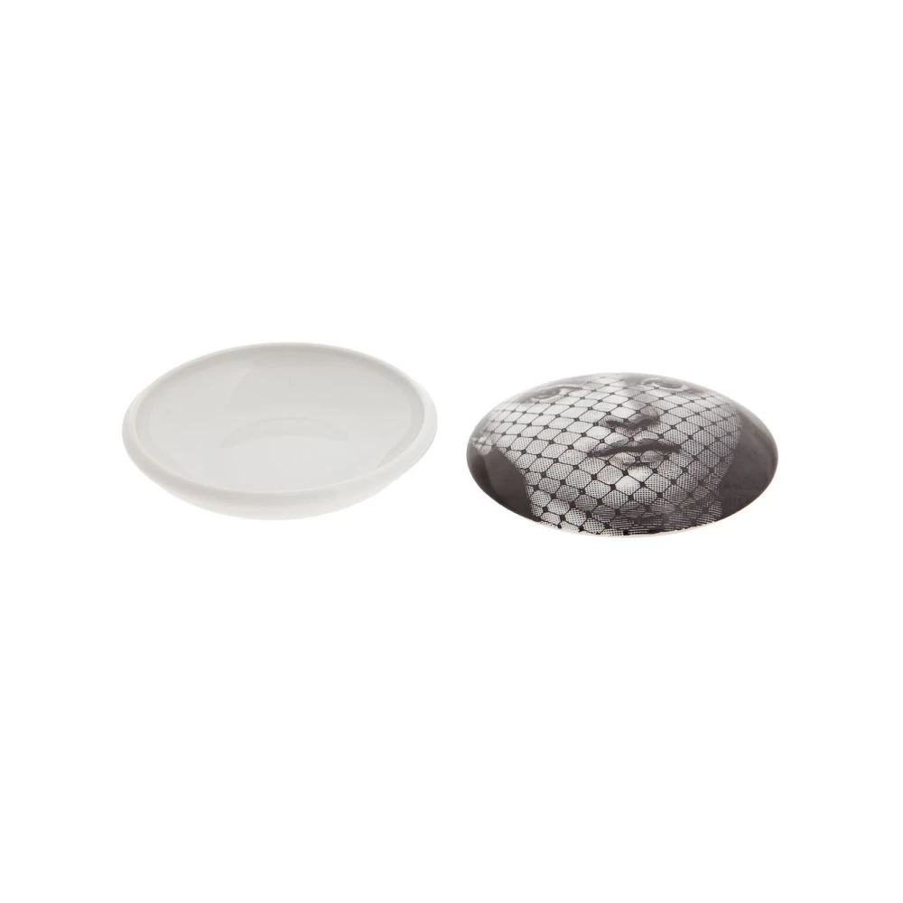 Fornasetti Met de Hand Versierde Porseleinen Sieradendoos White Dames