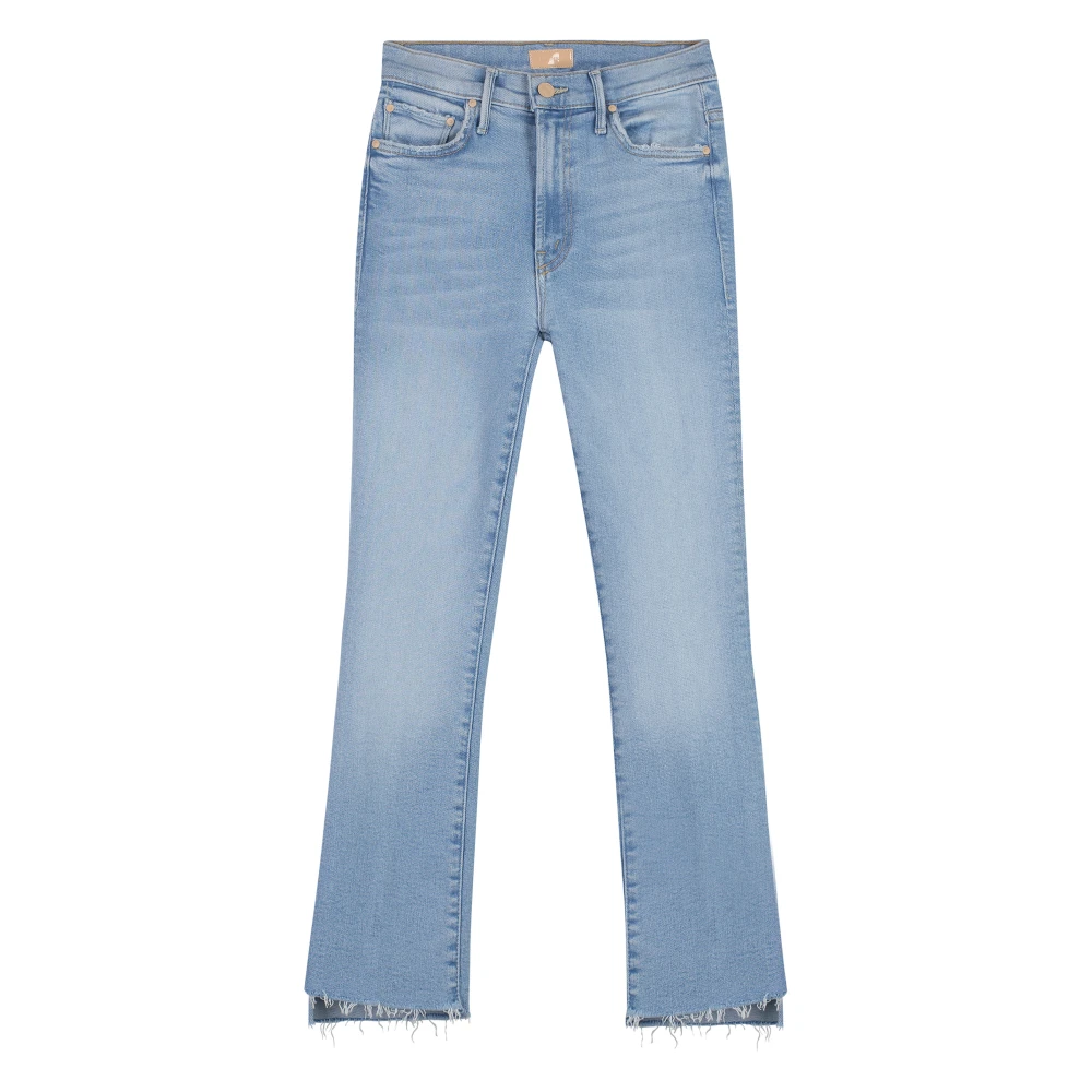 Mother Stretch katoenen jeans met contraststiksels Blue Dames