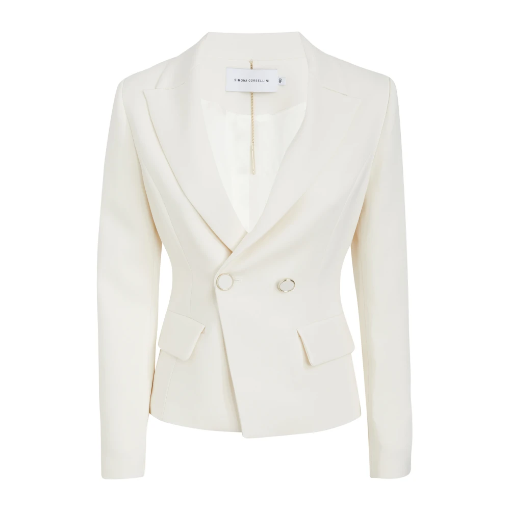Simona Corsellini Stijlvolle Jassen en Vesten Collectie White Dames