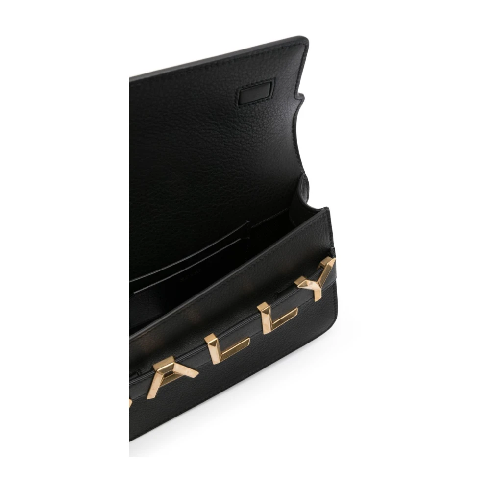 Bally Logo-Lettering Leren Crossbodytas Black Dames