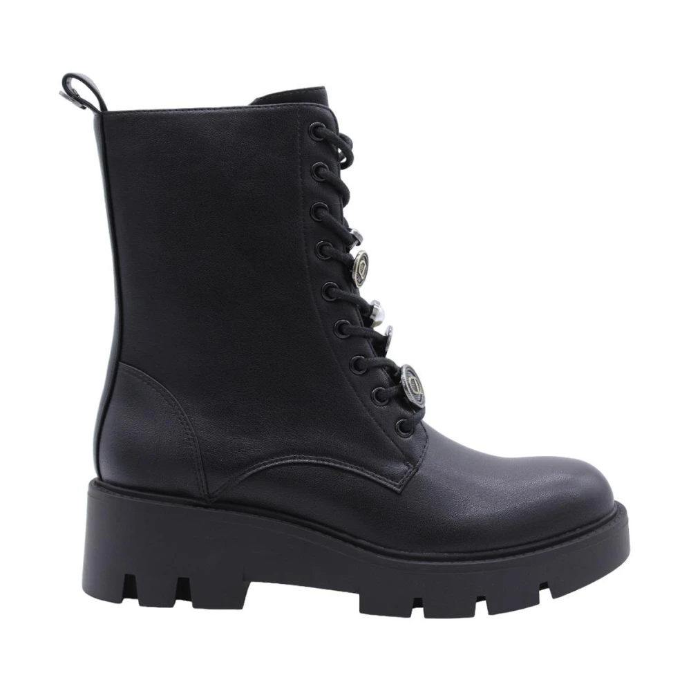 Twinset Black Lace-Up Boots, Female, 4 Uk, Hazelnoot Ankle Boot
