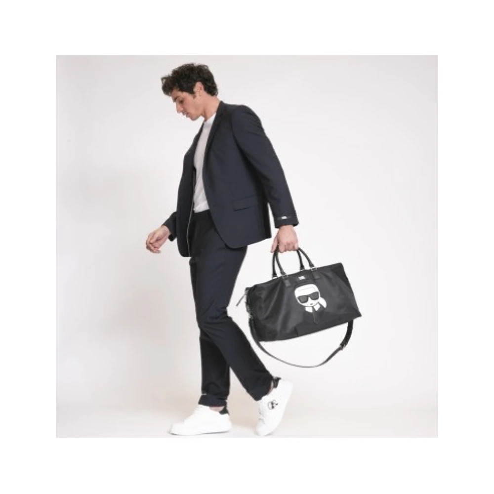 Karl Lagerfeld Blauw-Zwarte Maatbroek Black Heren