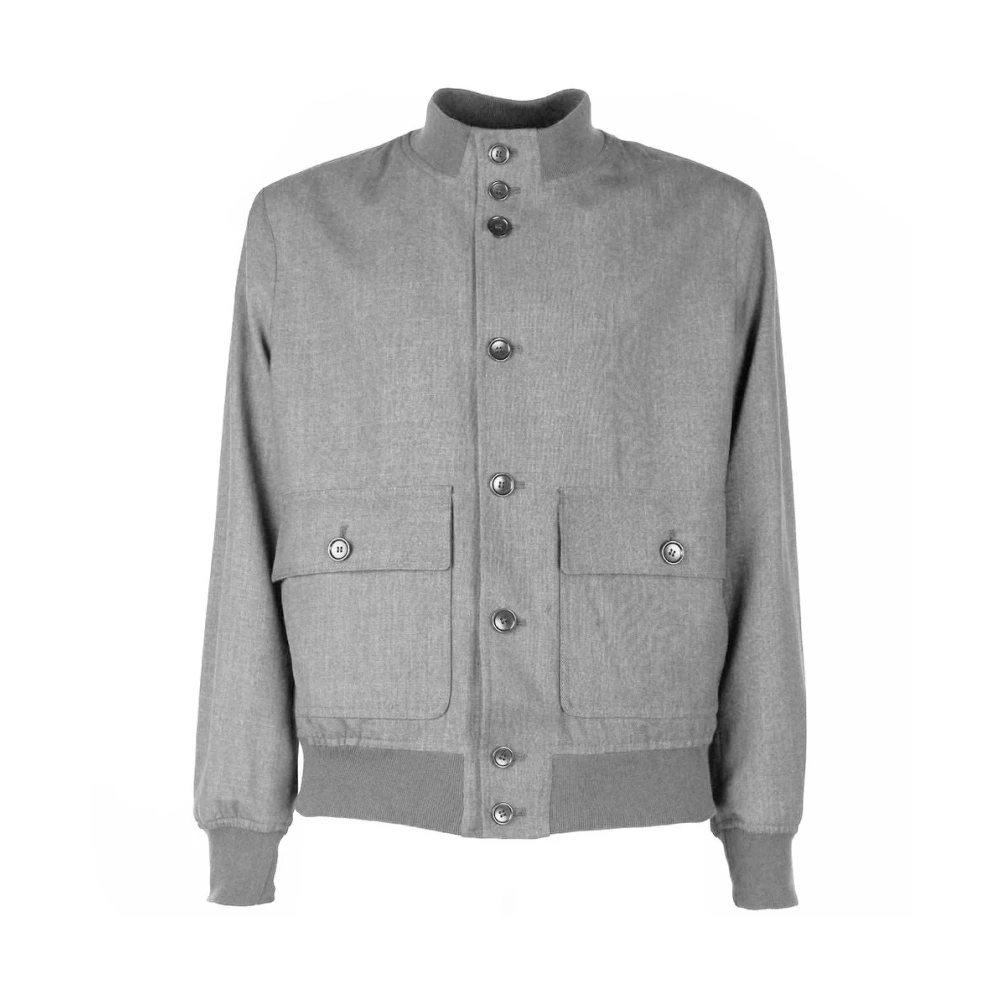 Made in Italia Elegante lichte wollen jas grijs Gray Heren