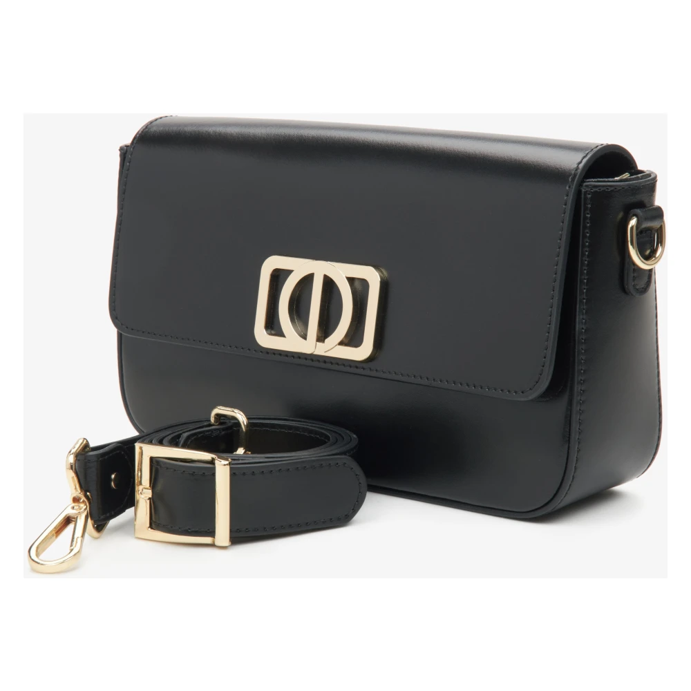 Estro Dames Kleine Zwarte Baguette Handtas Er00115405 Black Dames