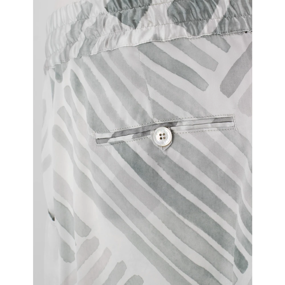 Kiton Zijden Rechte Elastische Broek Gray Dames