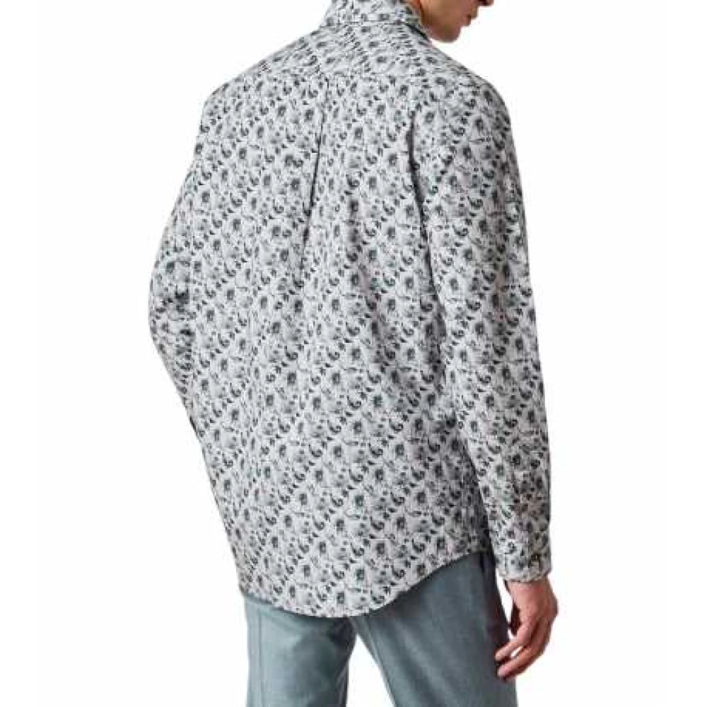 Paul Smith Wit overhemd met bloemenprint Multicolor Heren