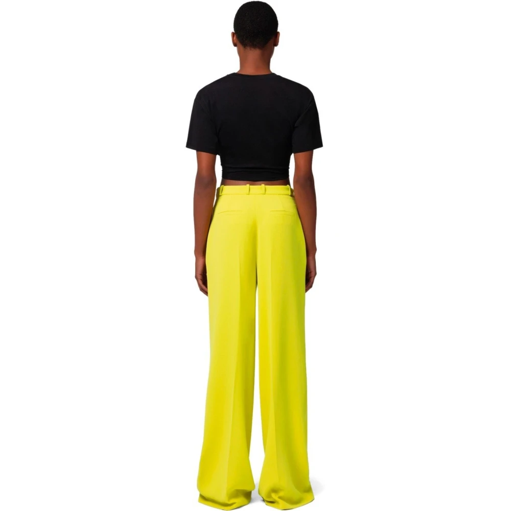 Elisabetta Franchi Ceder Wijde Pijp Broek Yellow Dames