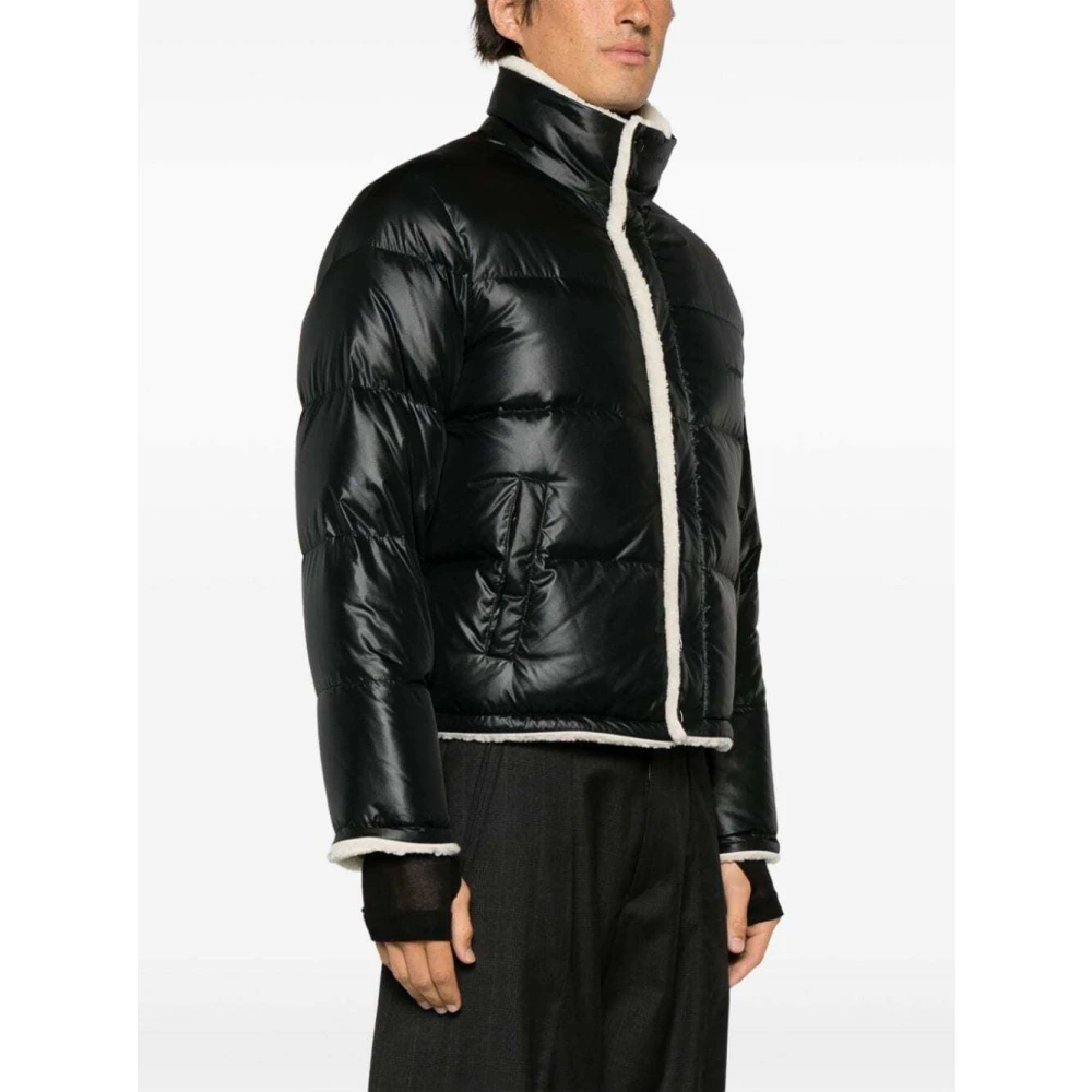 Saint Laurent Puffer Jas met Shearling Voering Black Heren