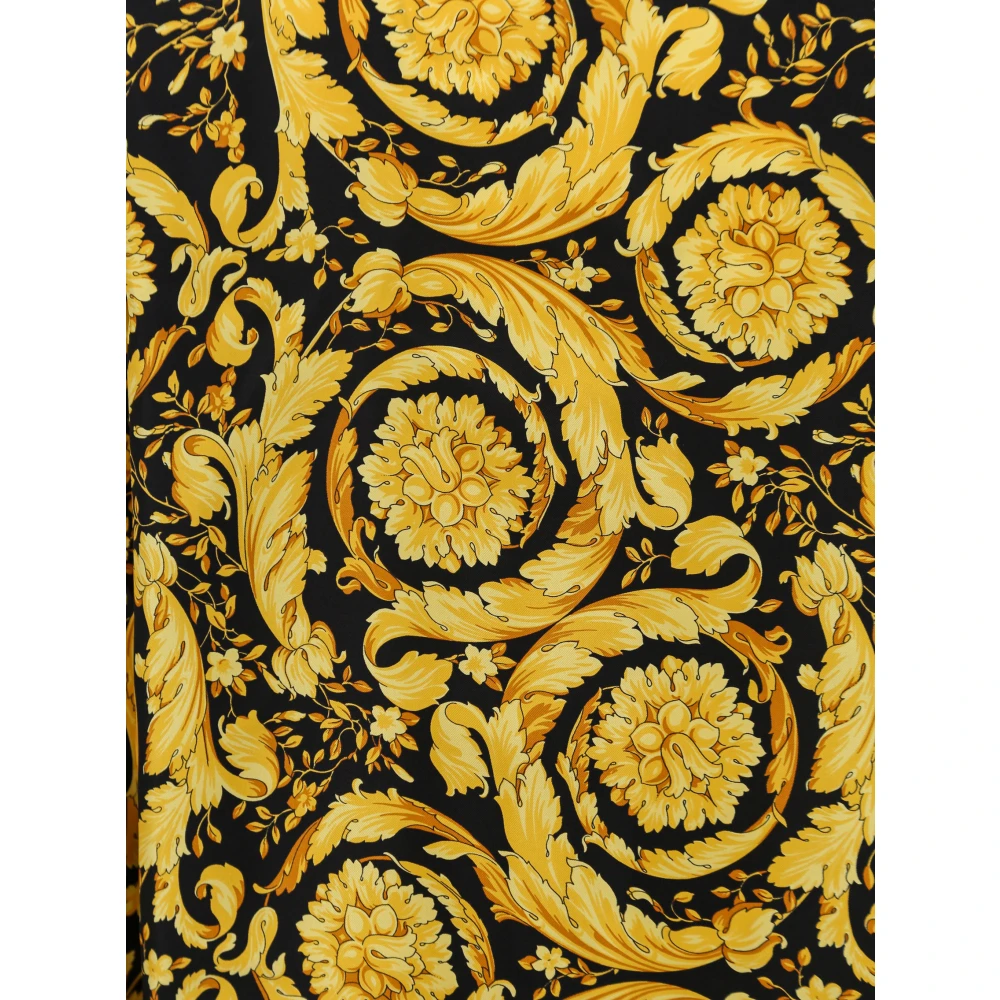 Versace Luxe Gouden Zijden Pyjama Shirt Multicolor Heren