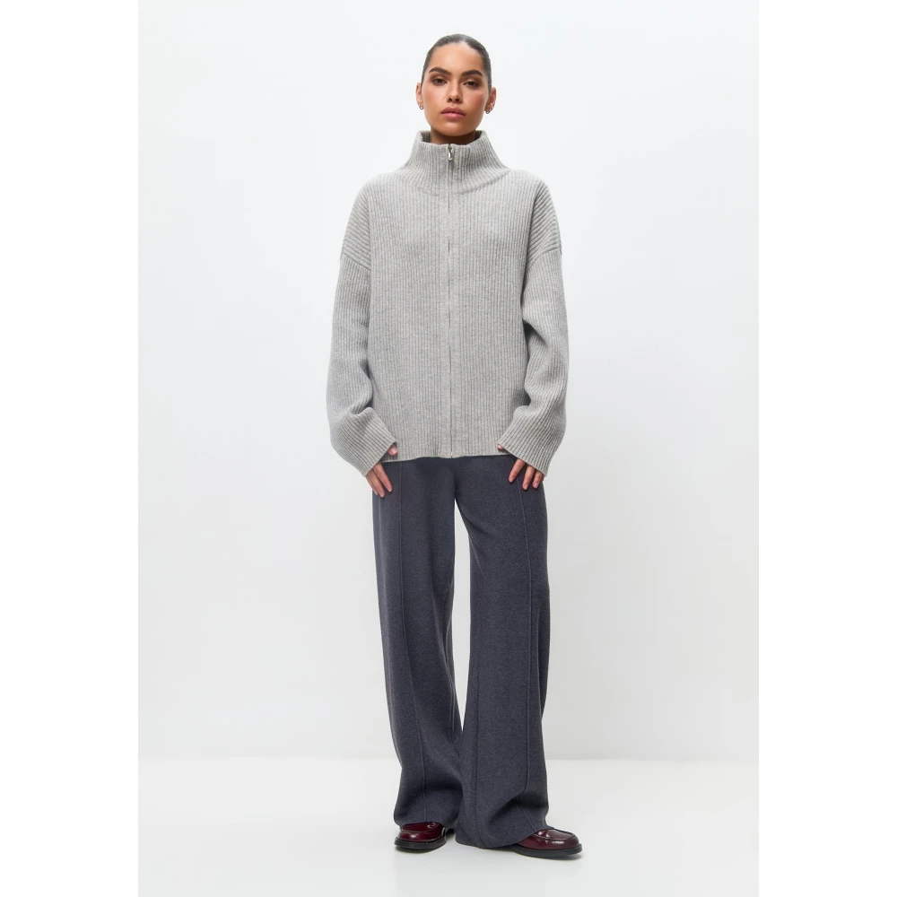 Cesare Gaspari Elegant Merino Zip-Up Sweater Alice Gray Dames