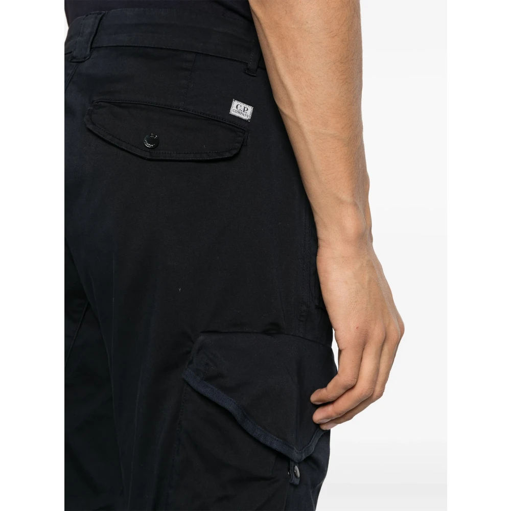 C.P. Company Blauwe Cargo Broek met Drukknoopsluiting Blue Heren