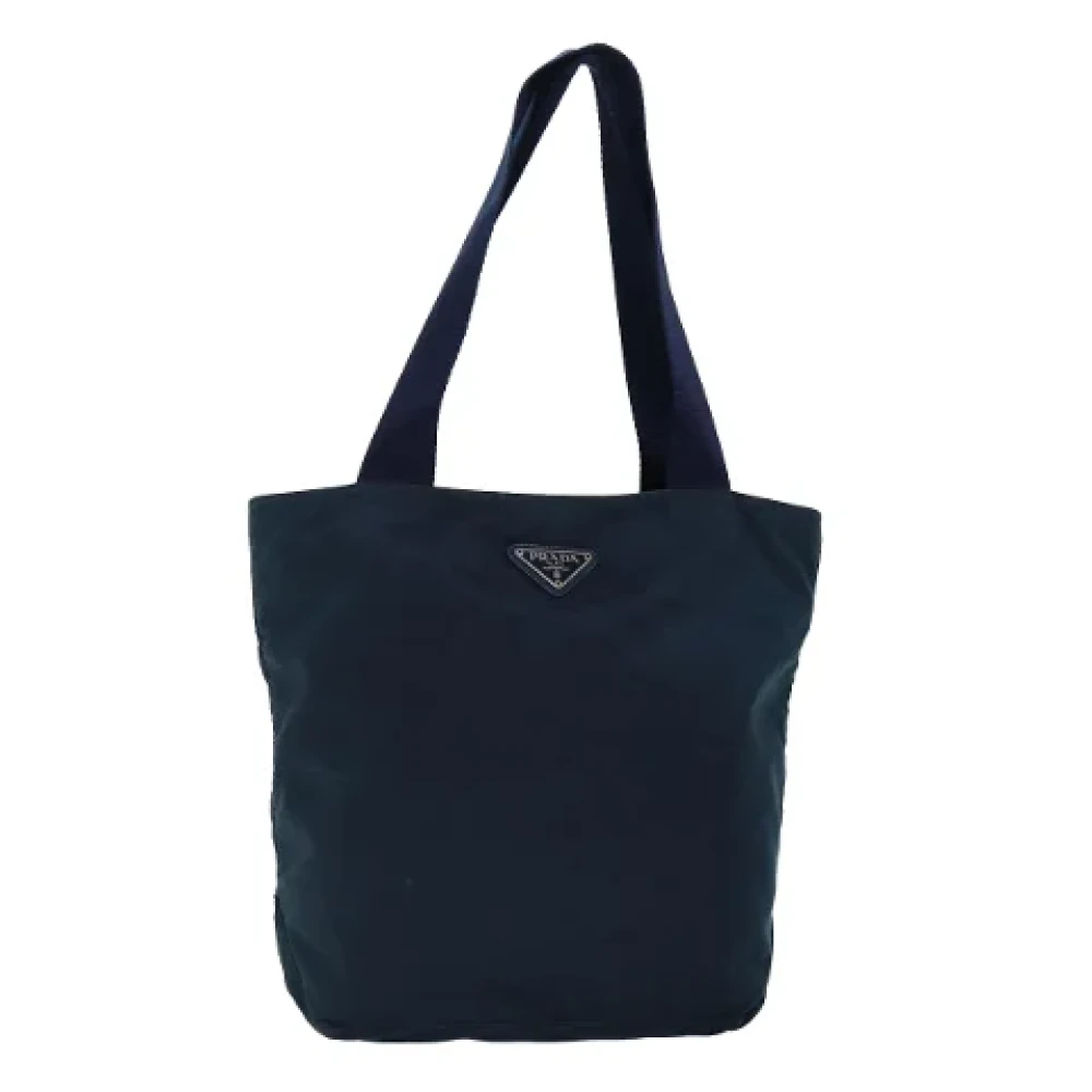 Prada Vintage Pre-owned Nylon handbags Blue Dames