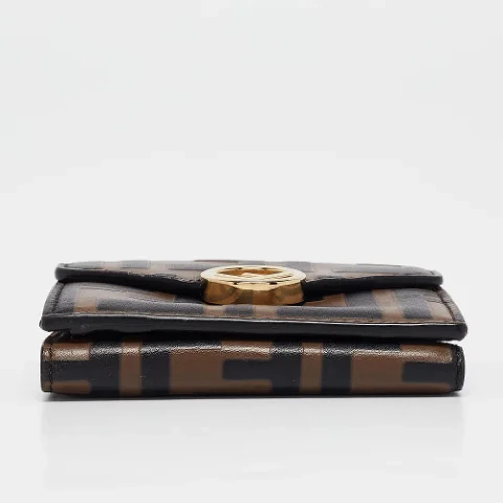Fendi Vintage Pre-owned Leather wallets Brown Dames