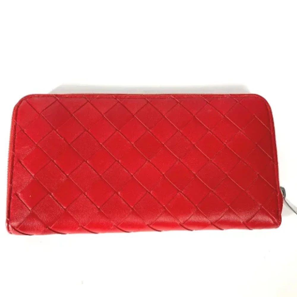Bottega Veneta Vintage Pre-owned Leather wallets Red Dames