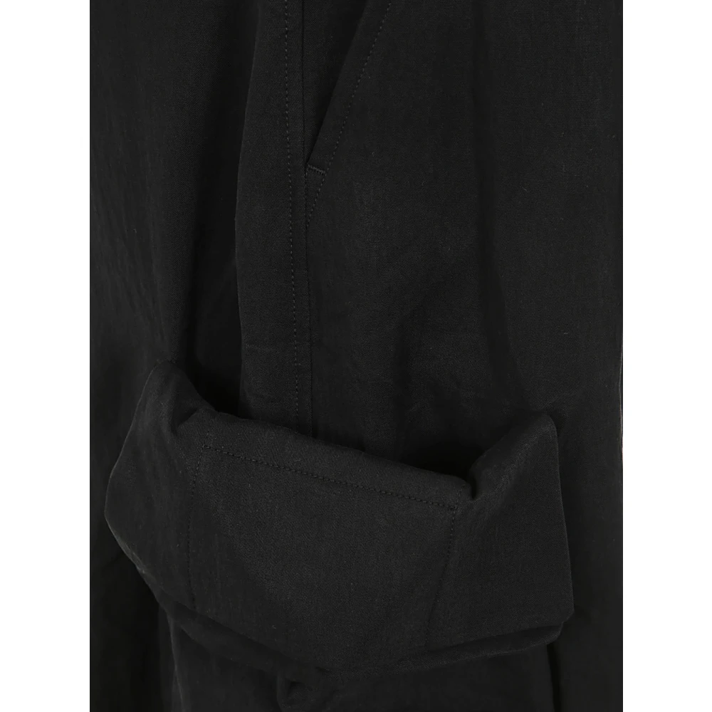 Y-3 Zwarte Cargo Broek met Manchetten Black Dames