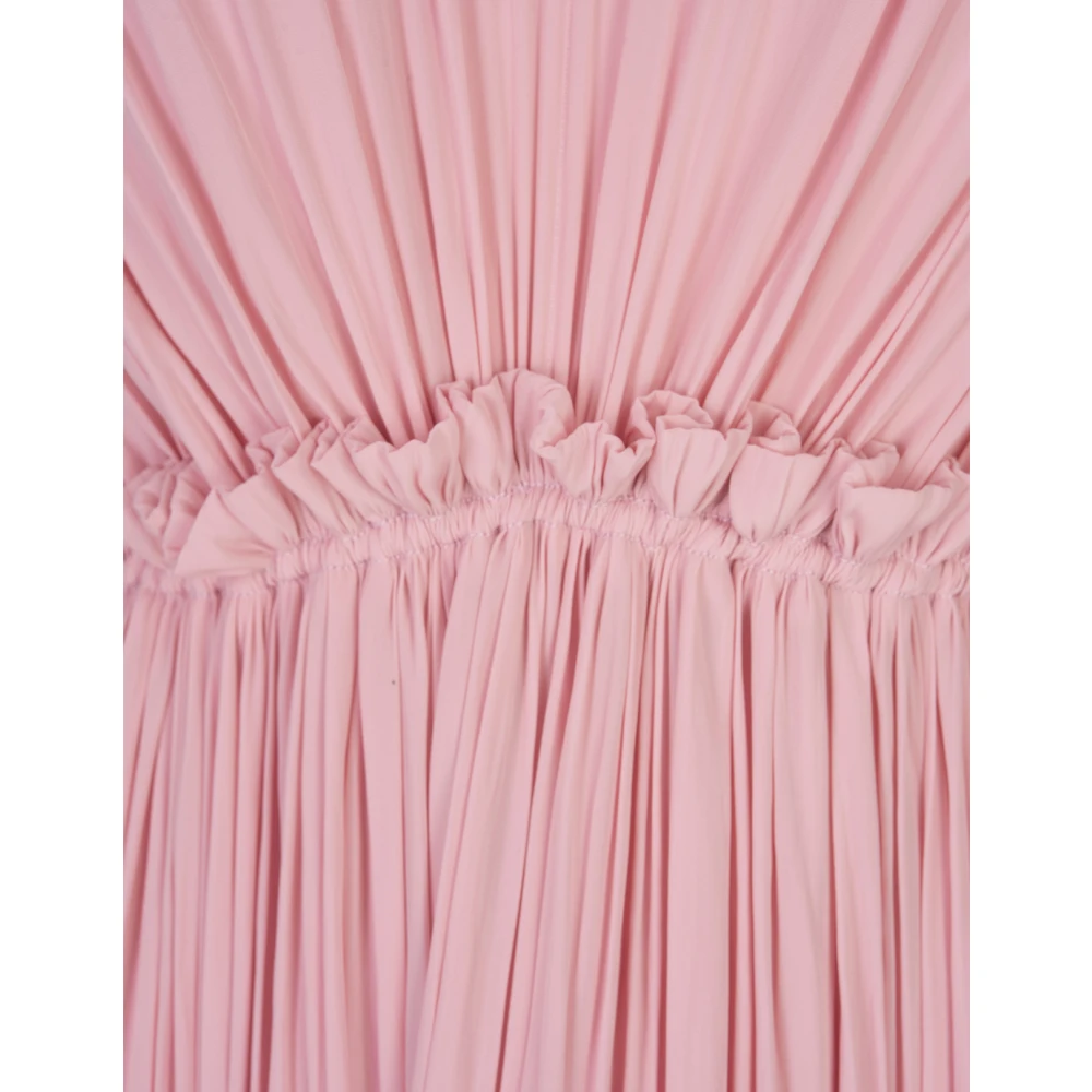 Lanvin Roze Gerimpelde Avondjurk Pink Dames