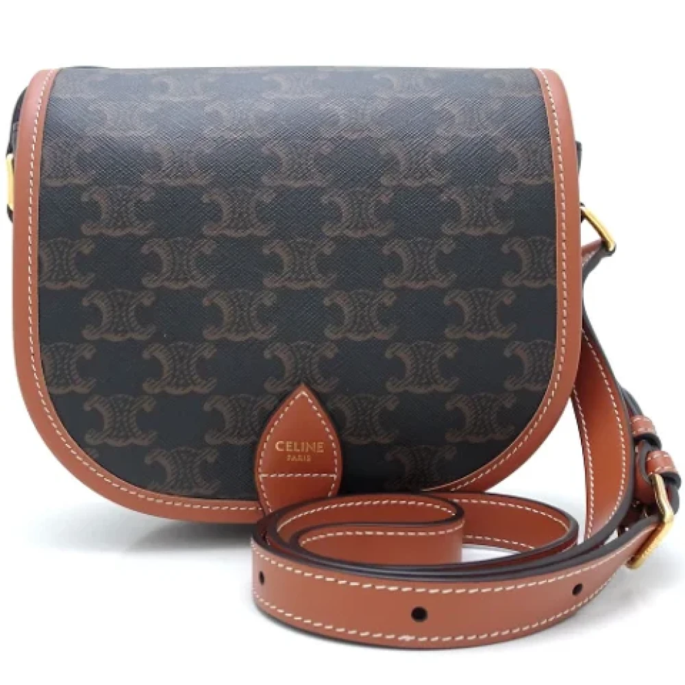 Celine Vintage Pre-owned Canvas shoulder-bags Brown Dames