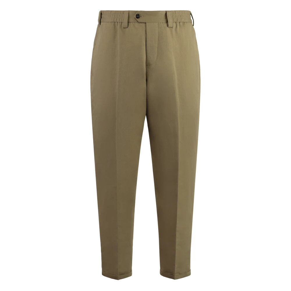 PT Torino Oprolbare katoen-linnen broek met zakken Beige Heren