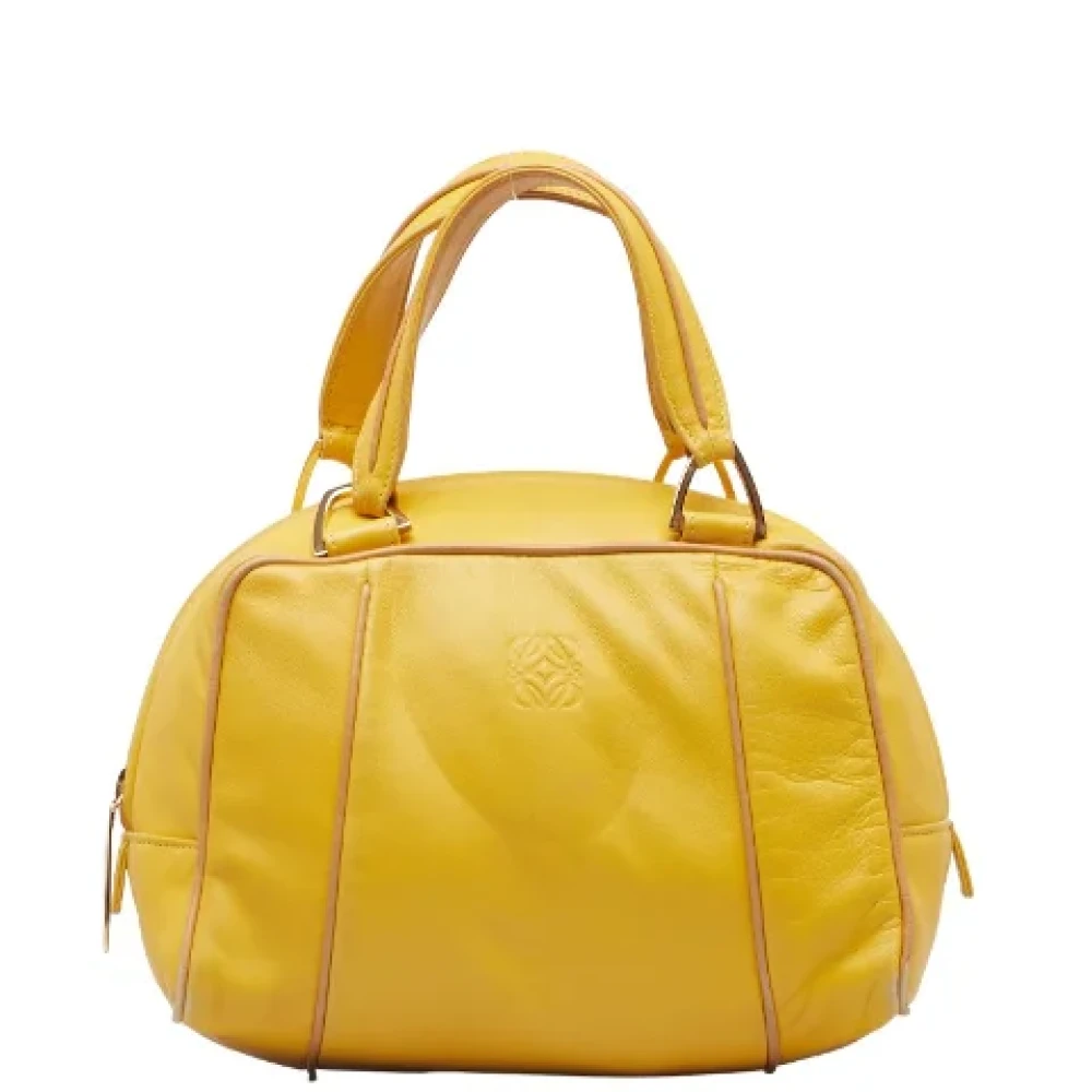 Loewe Pre-owned Leather handbags Yellow Dames