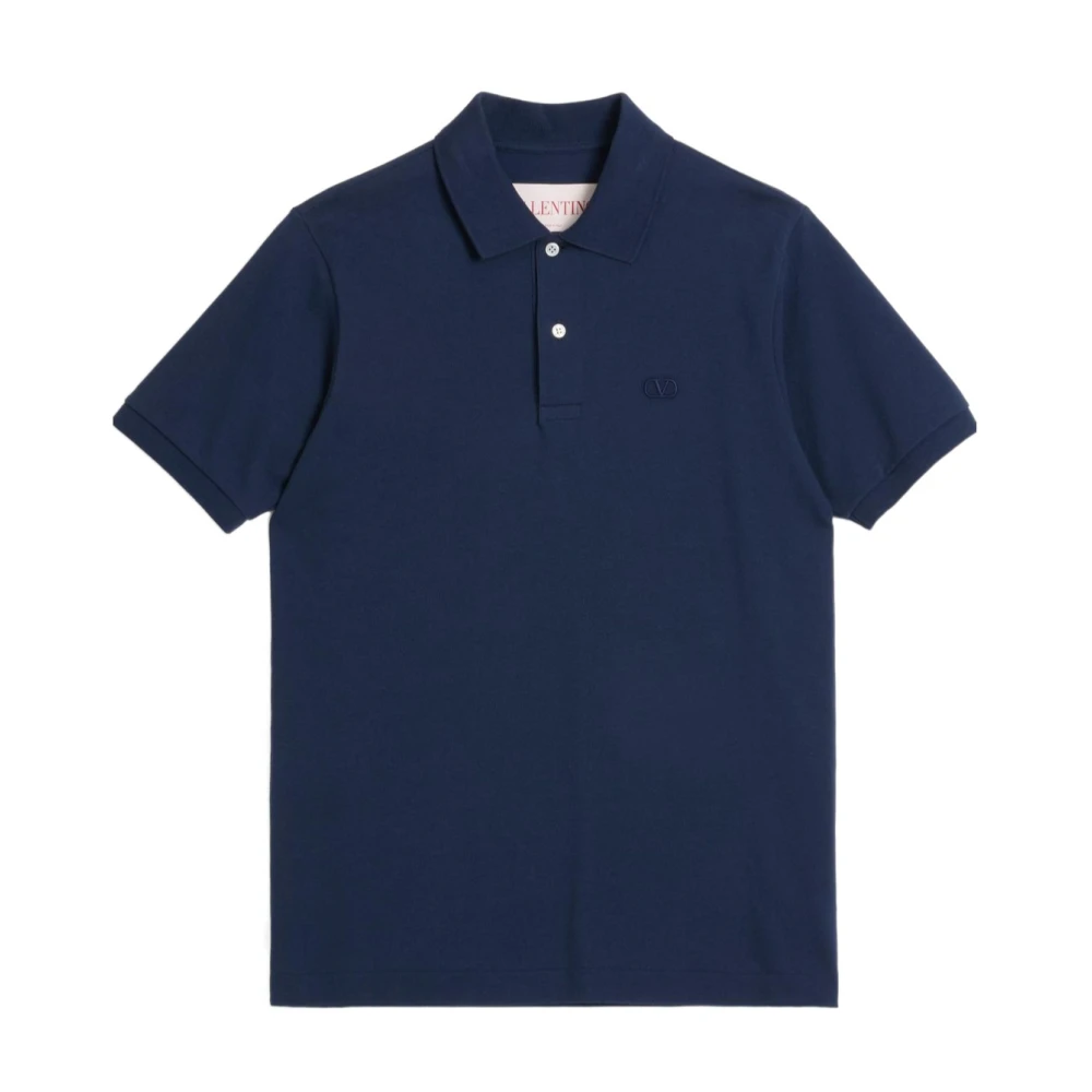 Valentino Klassieke Polo Shirt Blue Heren