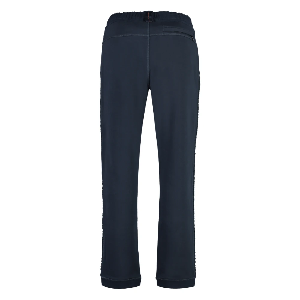 Parajumpers Katoenen blend broek met fleece inzetstukken Blue Heren