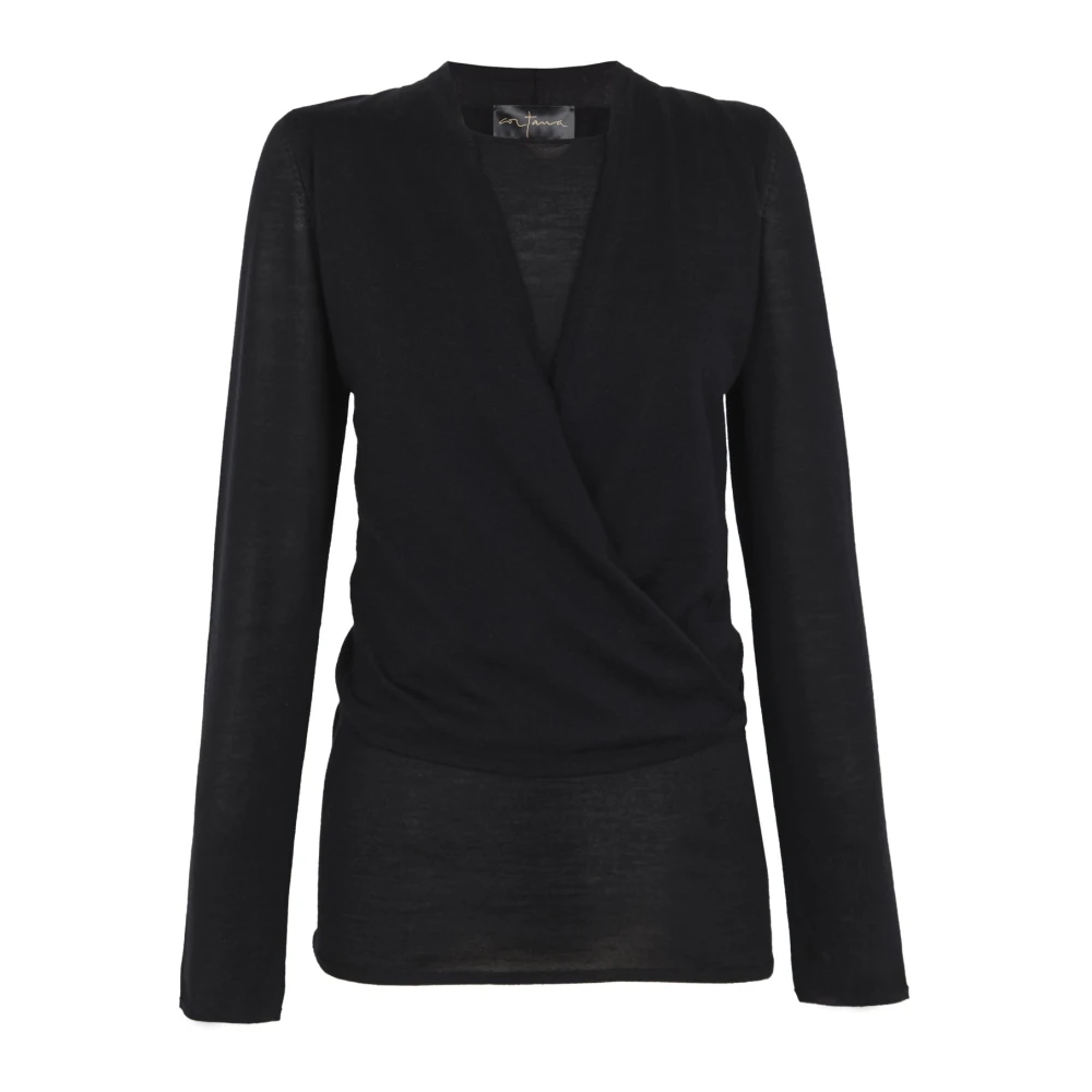 Cortana Women's Black Fio- Cashmere Knit Cardigan - Cashmere Knitwear - M - Knitwear