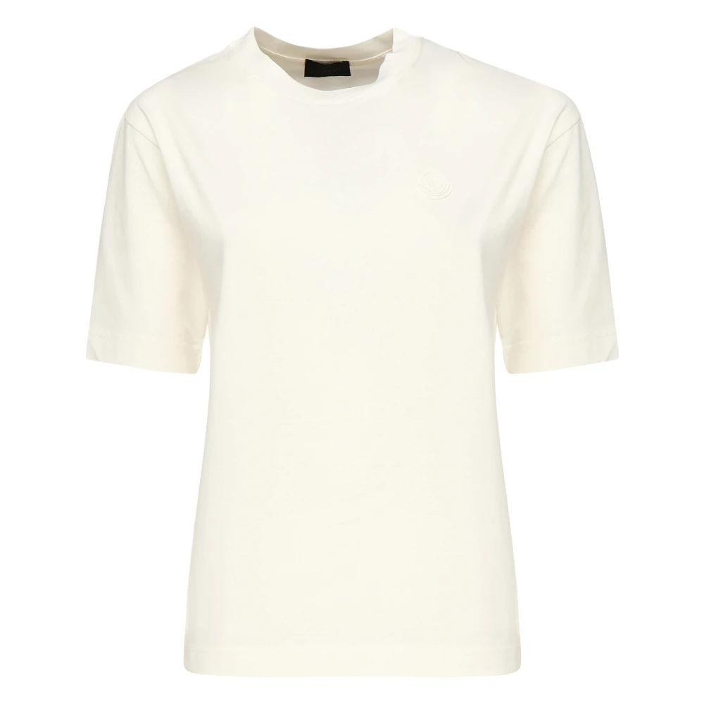 Moncler Witte katoenen T-shirts en polo's White Dames