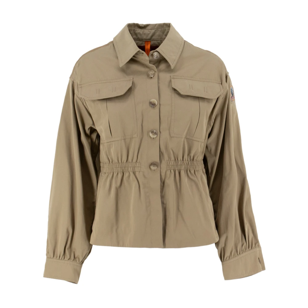 Parajumpers Arbetskläder Twill Jacka med Skjortkrage Beige, Dam