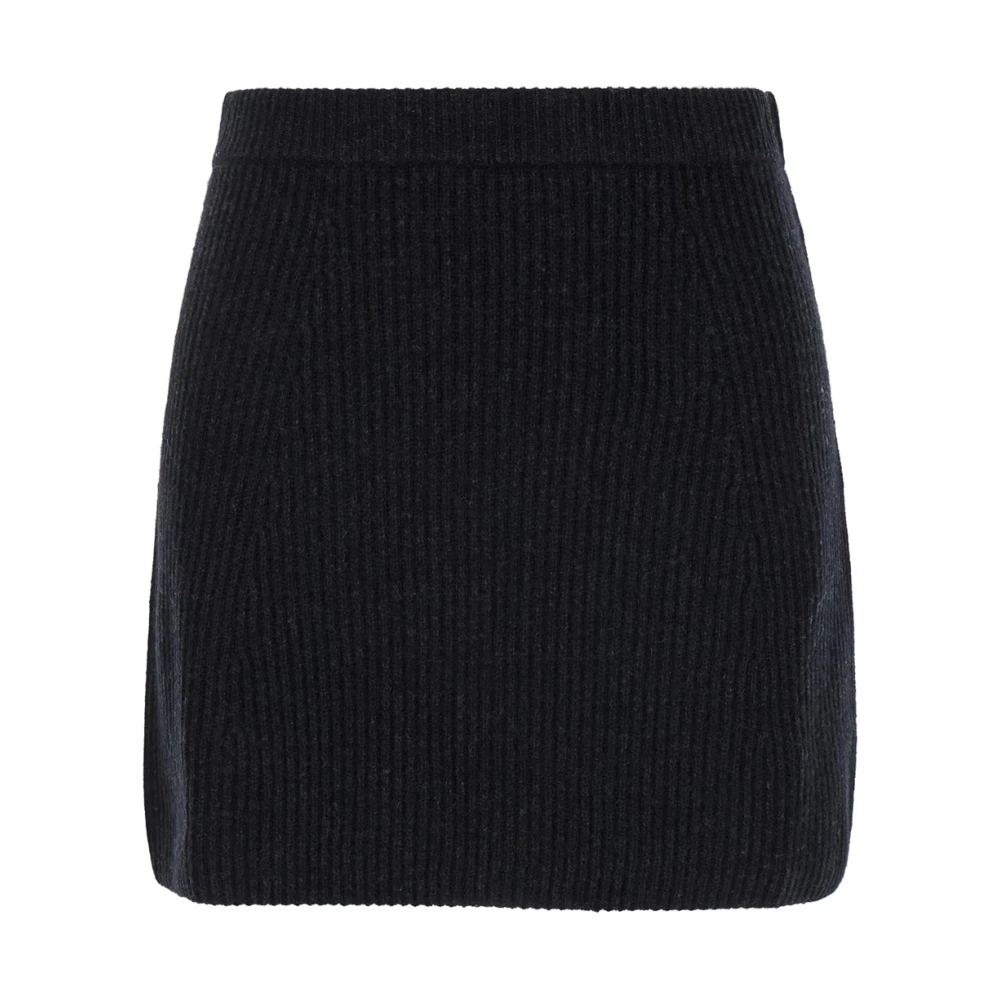 SPORTMAX Zwarte Wol Mini Rok Vrouw Black Dames