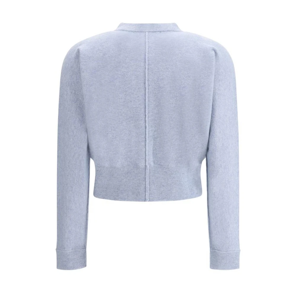 Extreme Cashmere Geribbelde Cashmere Vest met Toon-op-Toon Knopen Blue Dames