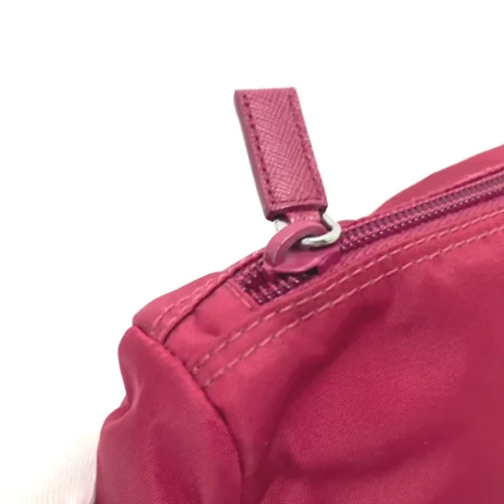 Prada Vintage Pre-owned Nylon pouches Red Dames