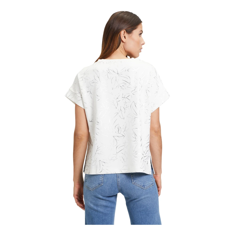 Betty Barclay Comfortabele Sweatshirt met Unieke Details White Dames