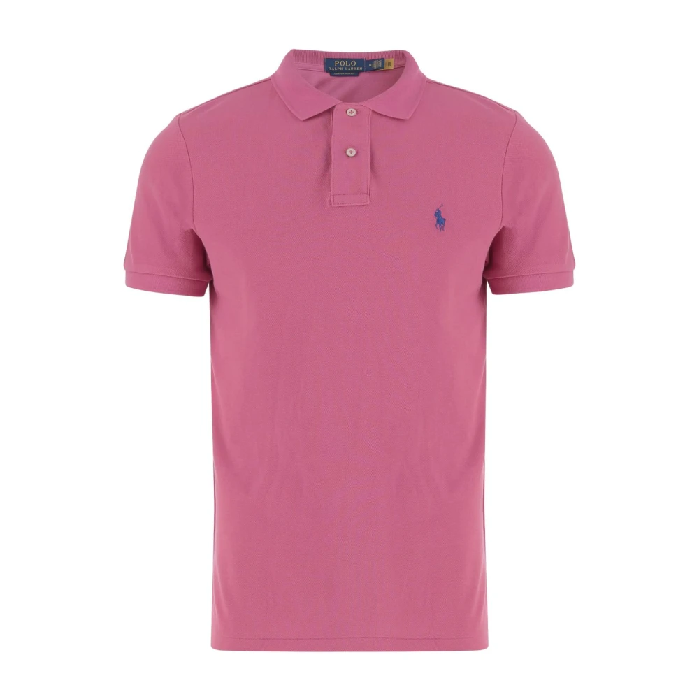 Polo Ralph Lauren Men's Pink Polo Shirts,, T-Shirts And Polos Small
