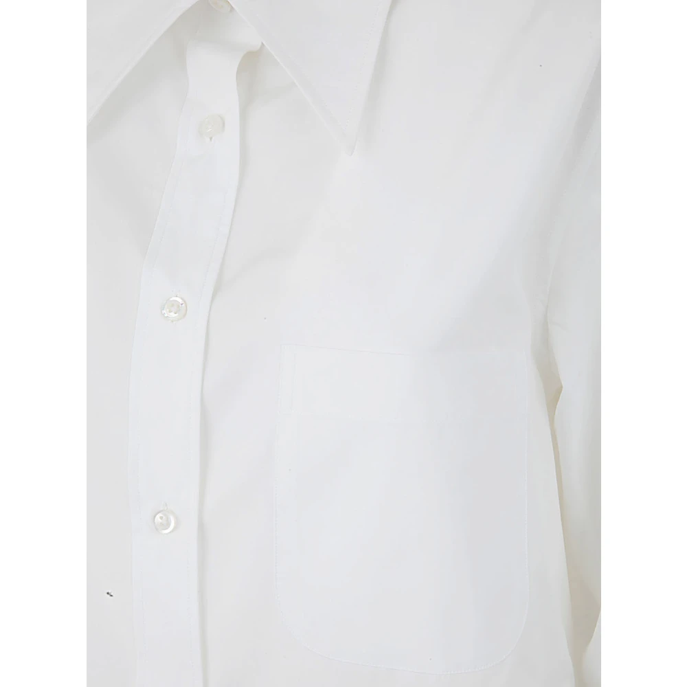 Thom Browne Witte Poplin Overhemd met Puntkraag White Dames
