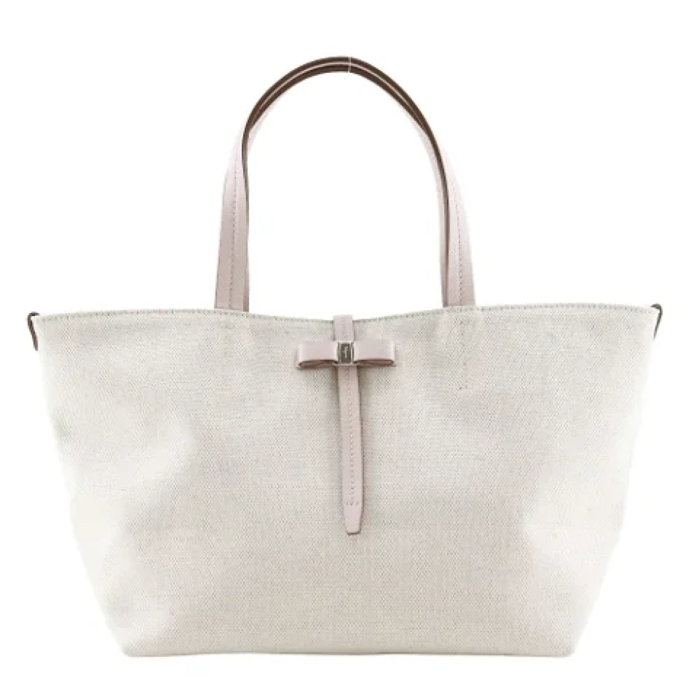 Salvatore Ferragamo Pre-owned Fabric handbags White Dames