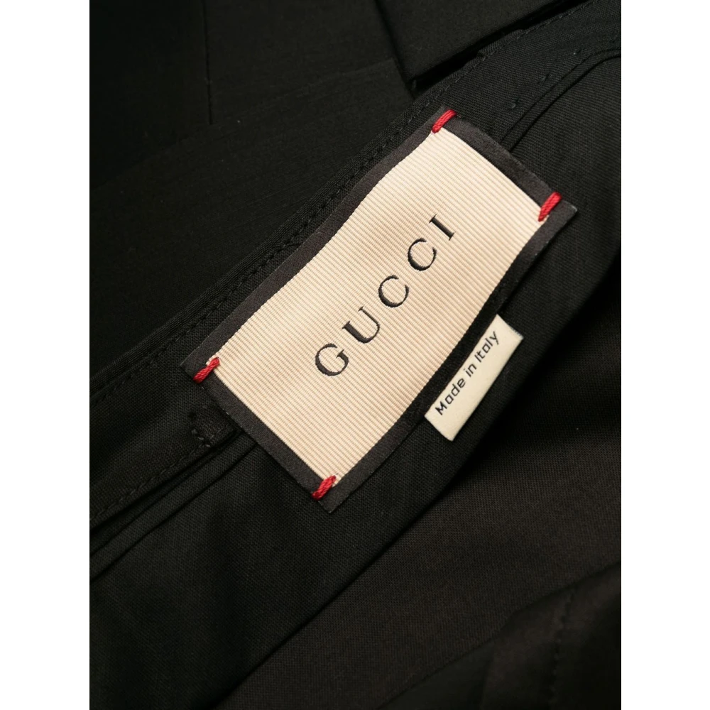 Gucci Zwarte op maat gemaakte broek met voorste split Black Dames