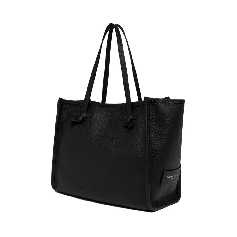 Gianni Chiarini Bubble Double Leren Handtas met Pochette Black Dames