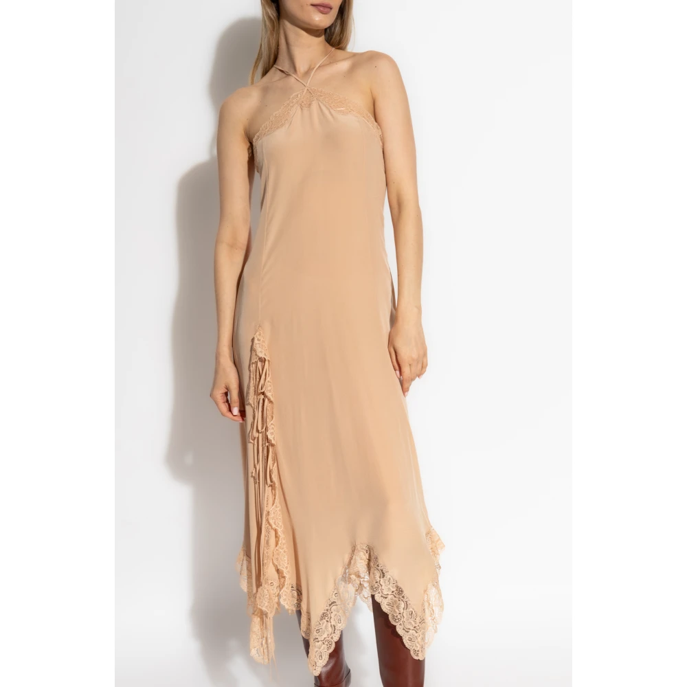 Chloé Zijden jurk Beige Dames