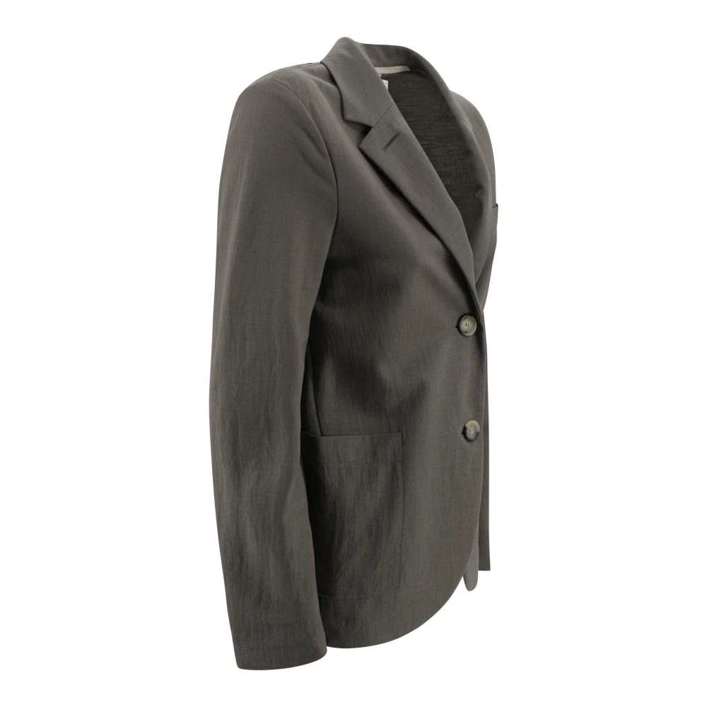 Harris Wharf London Grijze Blazer met Knoopsluiting Gray Dames